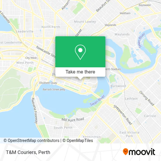 Mapa T&M Couriers