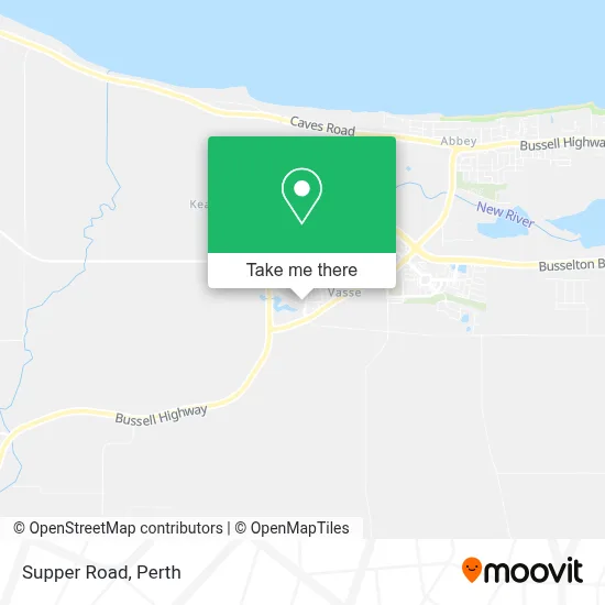 Mapa Supper Road