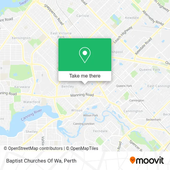 Baptist Churches Of Wa map
