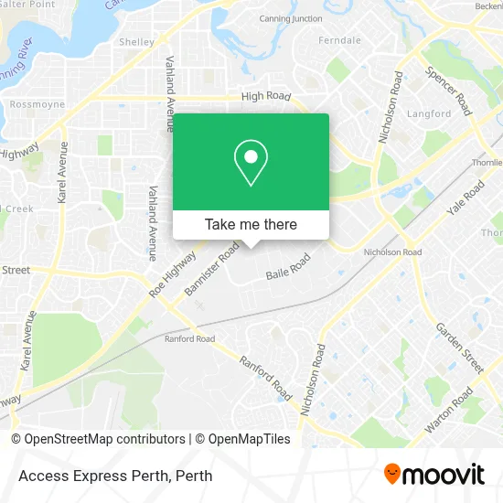 Mapa Access Express Perth