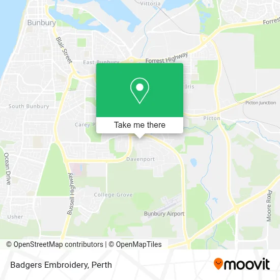 Mapa Badgers Embroidery