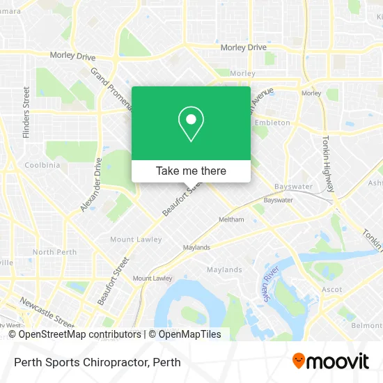 Perth Sports Chiropractor map