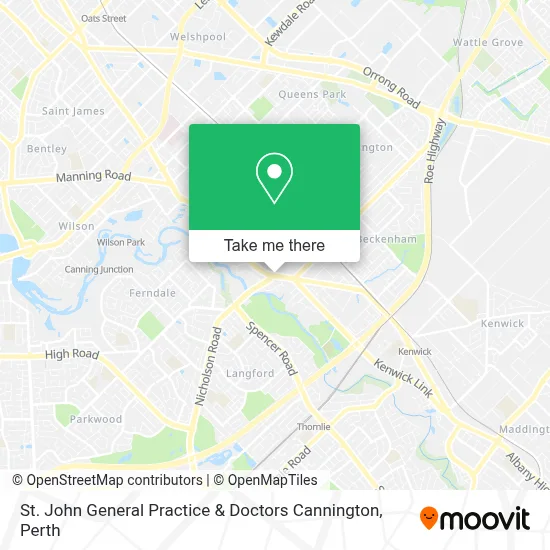 Mapa St. John General Practice & Doctors Cannington