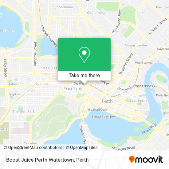 Mapa Boost Juice Perth Watertown