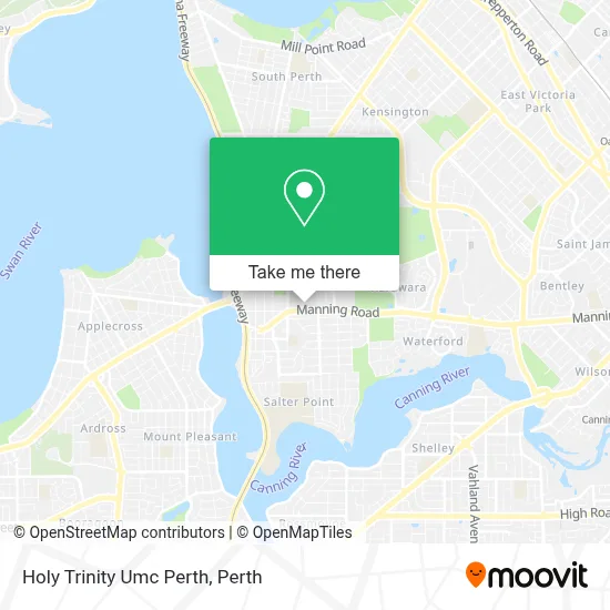 Mapa Holy Trinity Umc Perth