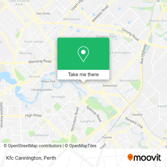 Mapa Kfc Cannington