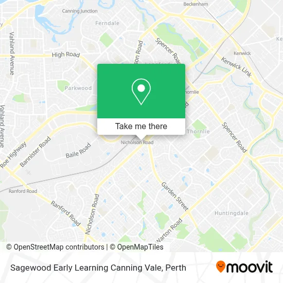 Mapa Sagewood Early Learning Canning Vale