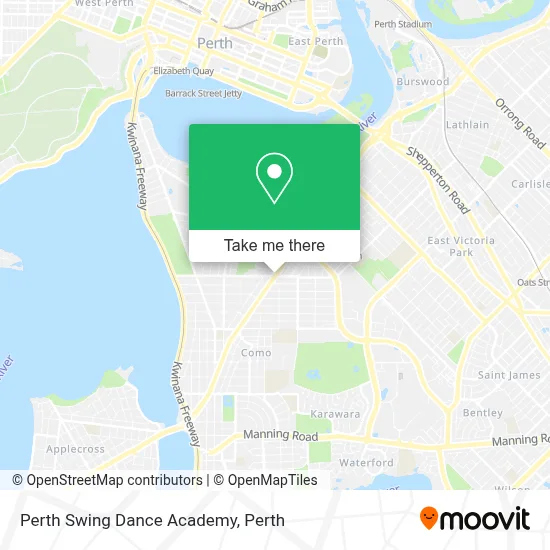 Mapa Perth Swing Dance Academy