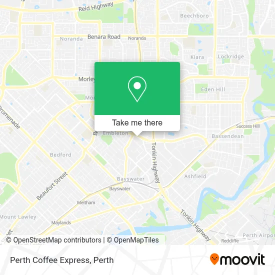 Perth Coffee Express map