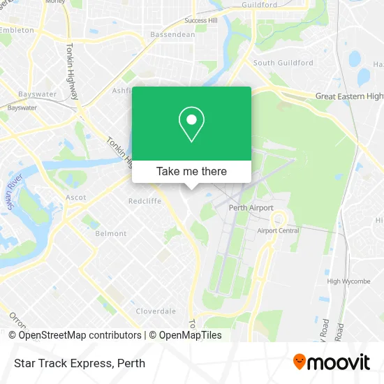Mapa Star Track Express