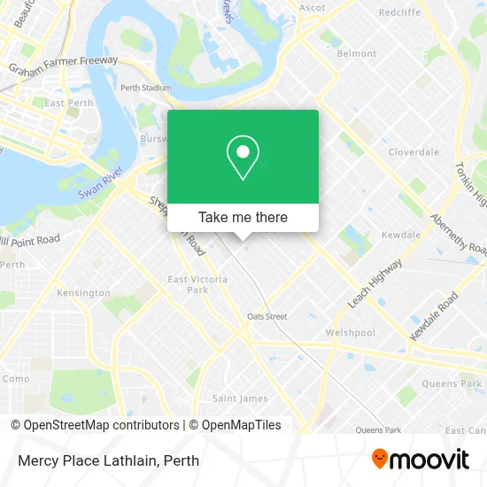 Mapa Mercy Place Lathlain