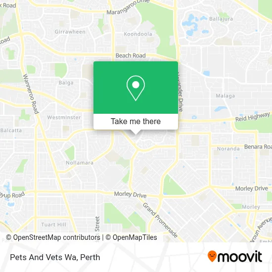 Mapa Pets And Vets Wa
