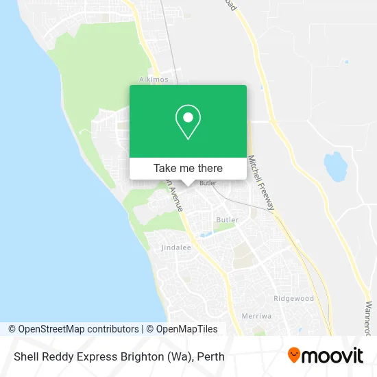 Mapa Shell Reddy Express Brighton (Wa)