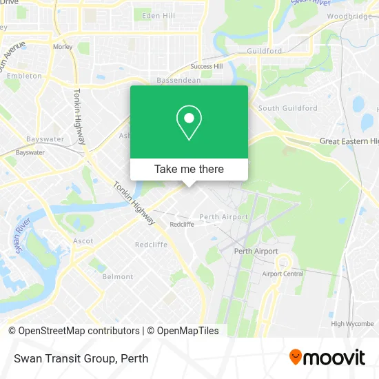 Mapa Swan Transit Group