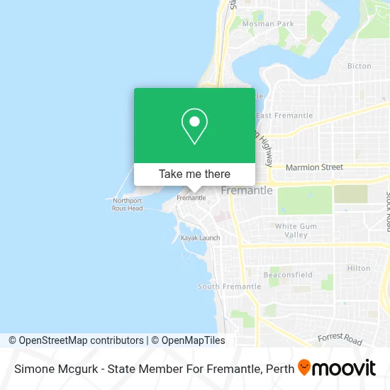 Mapa Simone Mcgurk - State Member For Fremantle