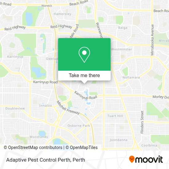Mapa Adaptive Pest Control Perth