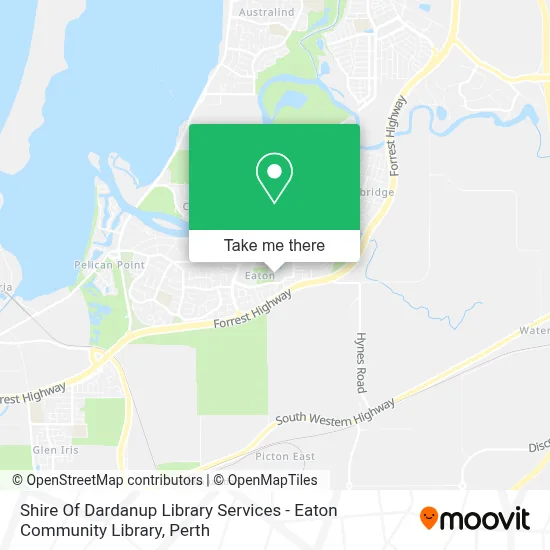 Mapa Shire Of Dardanup Library Services - Eaton Community Library