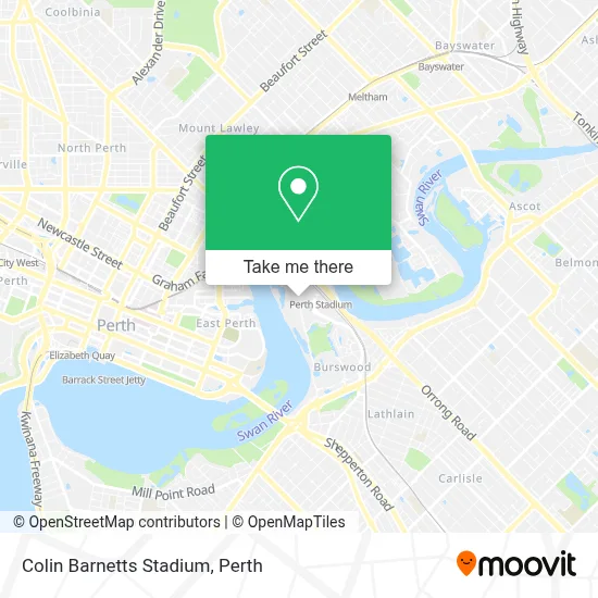 Mapa Colin Barnetts Stadium