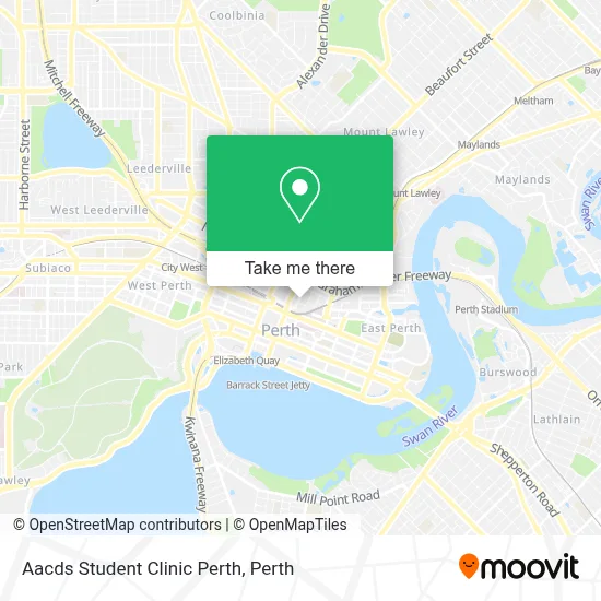 Mapa Aacds Student Clinic Perth