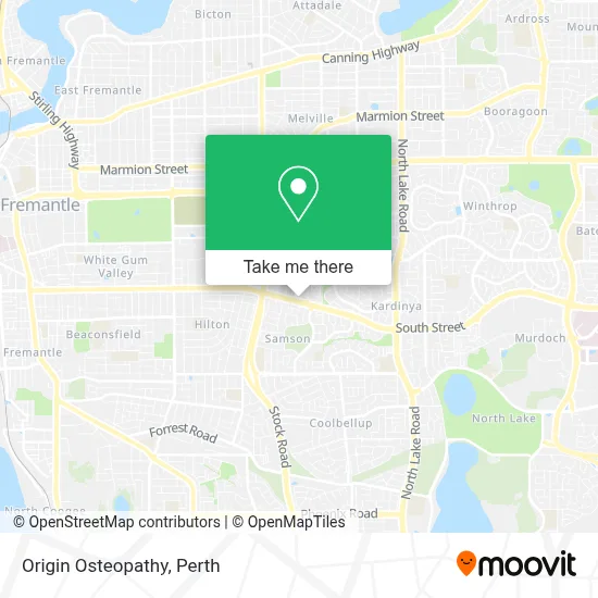 Mapa Origin Osteopathy