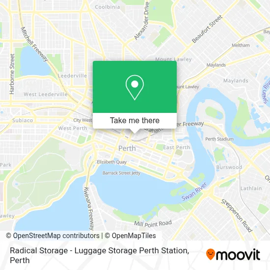 Mapa Radical Storage - Luggage Storage Perth Station
