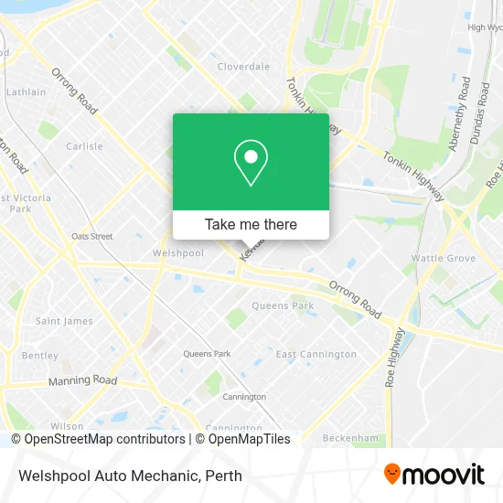 Mapa Welshpool Auto Mechanic
