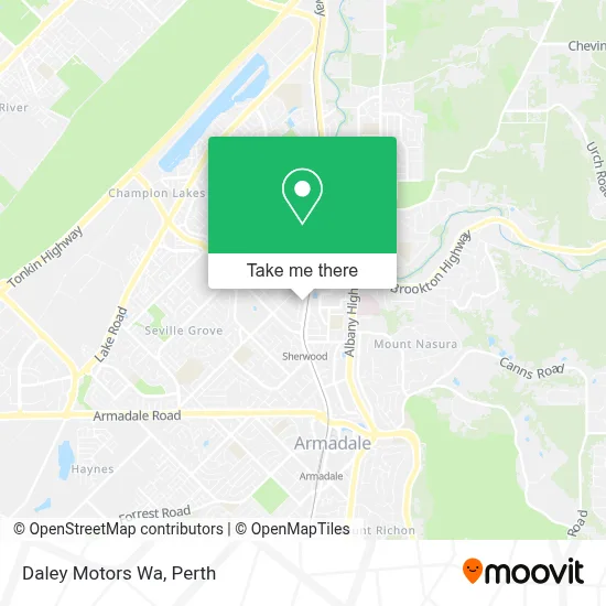 Mapa Daley Motors Wa