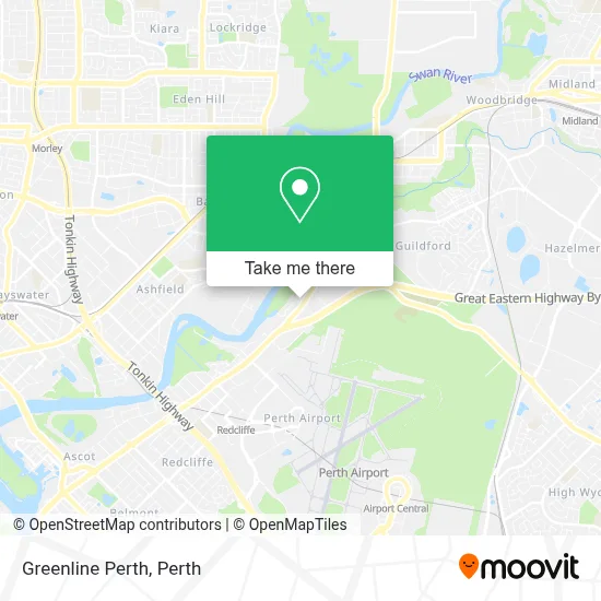 Mapa Greenline Perth