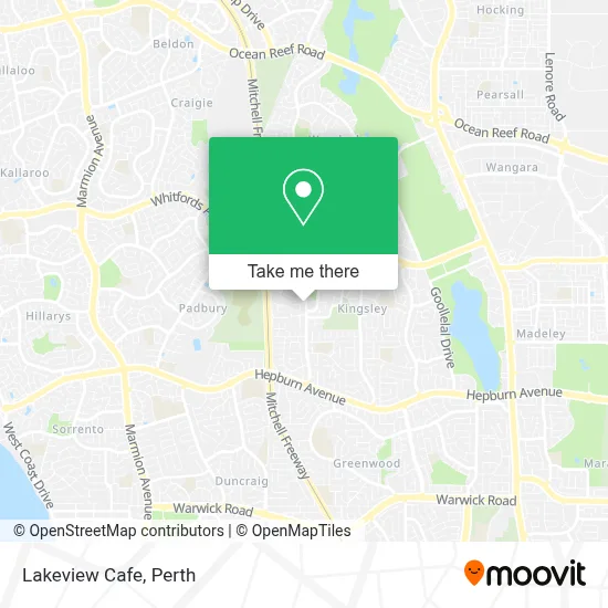 Mapa Lakeview Cafe