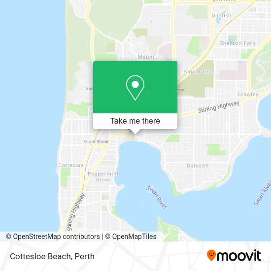 Mapa Cottesloe Beach