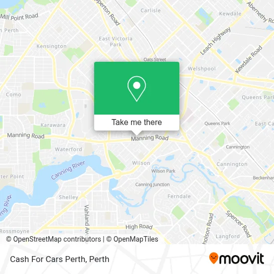 Mapa Cash For Cars Perth