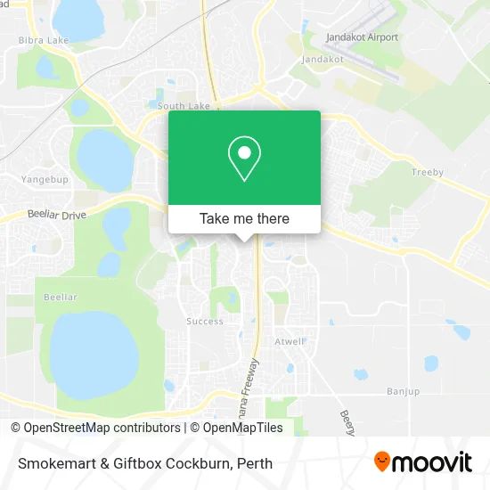 Mapa Smokemart & Giftbox Cockburn