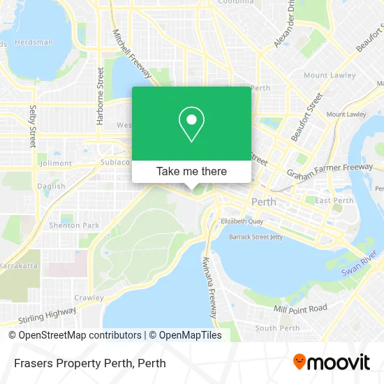 Mapa Frasers Property Perth
