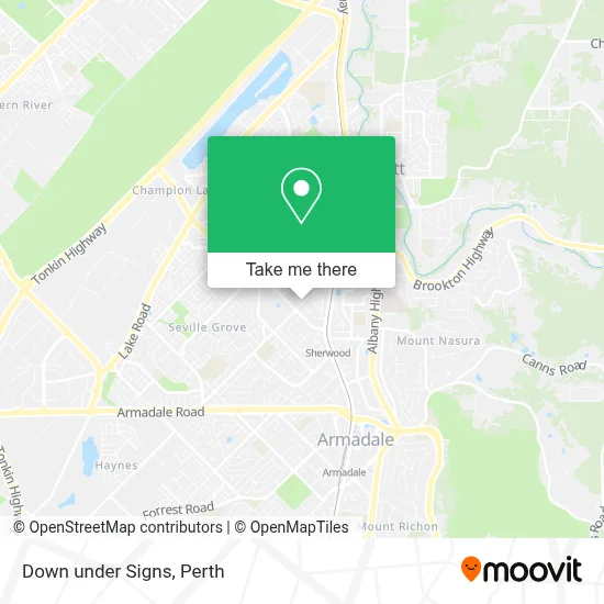 Mapa Down under Signs