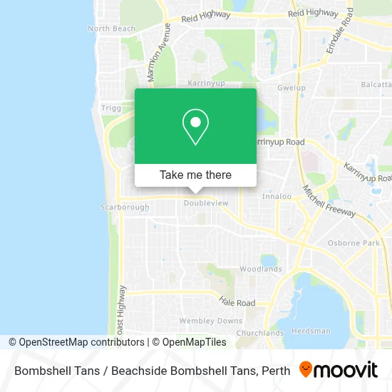 Bombshell Tans / Beachside Bombshell Tans map