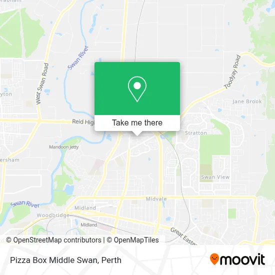 Mapa Pizza Box Middle Swan