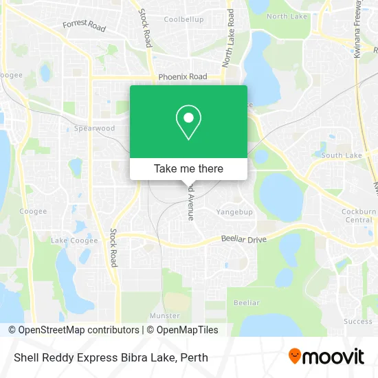 Mapa Shell Reddy Express Bibra Lake