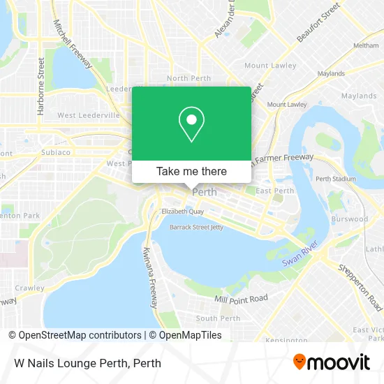 Mapa W Nails Lounge Perth