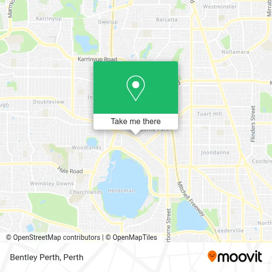 Mapa Bentley Perth