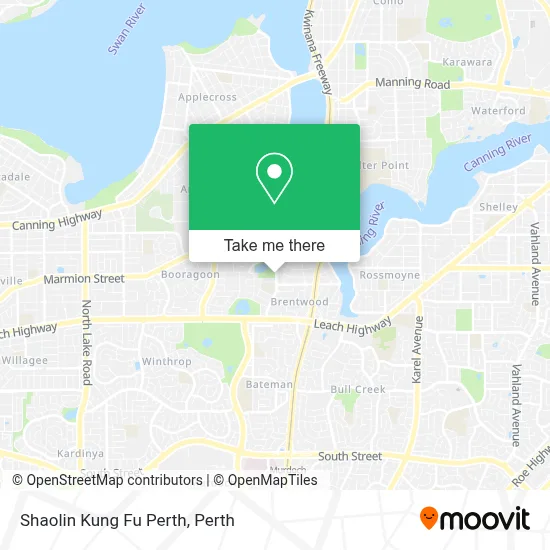 Mapa Shaolin Kung Fu Perth