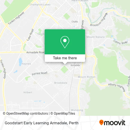 Mapa Goodstart Early Learning Armadale