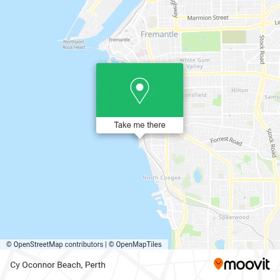 Mapa Cy Oconnor Beach