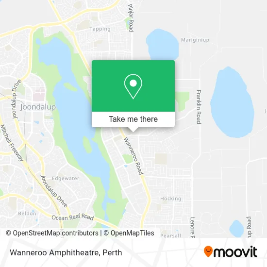 Mapa Wanneroo Amphitheatre