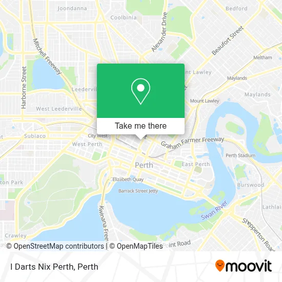 Mapa I Darts Nix Perth