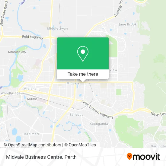 Mapa Midvale Business Centre