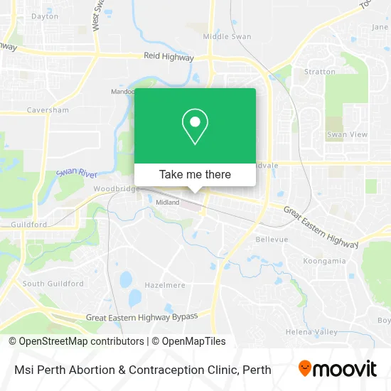 Mapa Msi Perth Abortion & Contraception Clinic
