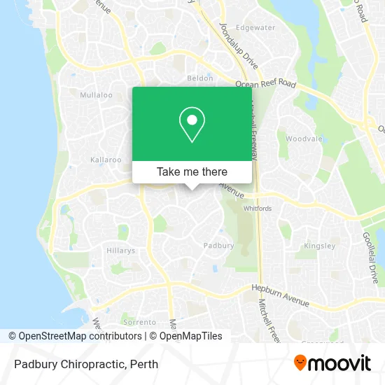 Mapa Padbury Chiropractic