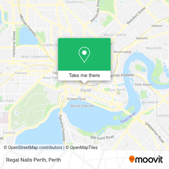 Mapa Regal Nails Perth
