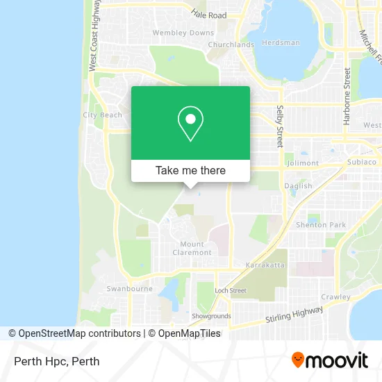 Mapa Perth Hpc