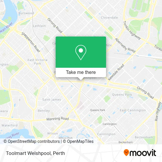 Mapa Toolmart Welshpool